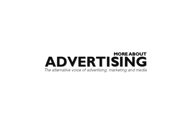 Logo with bold text MORE ABOUT ADVERTISING and a tagline underneath that reads, The alternative voice of advertising, marketing and media, on a white background.