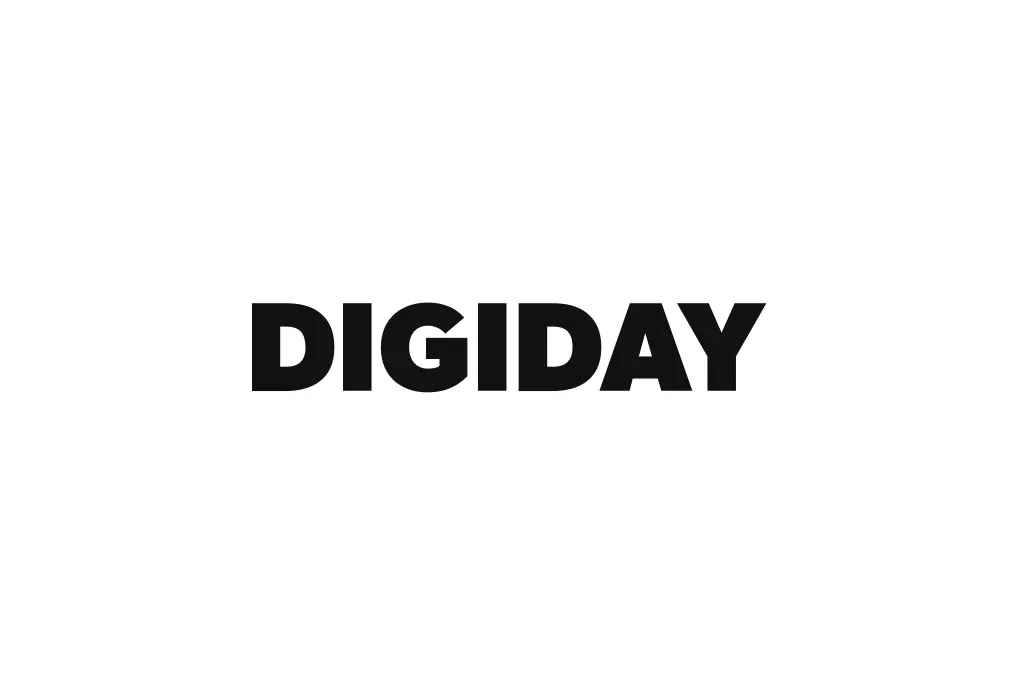 The word DIGIDAY is centered in bold, black, uppercase letters on a plain white background.