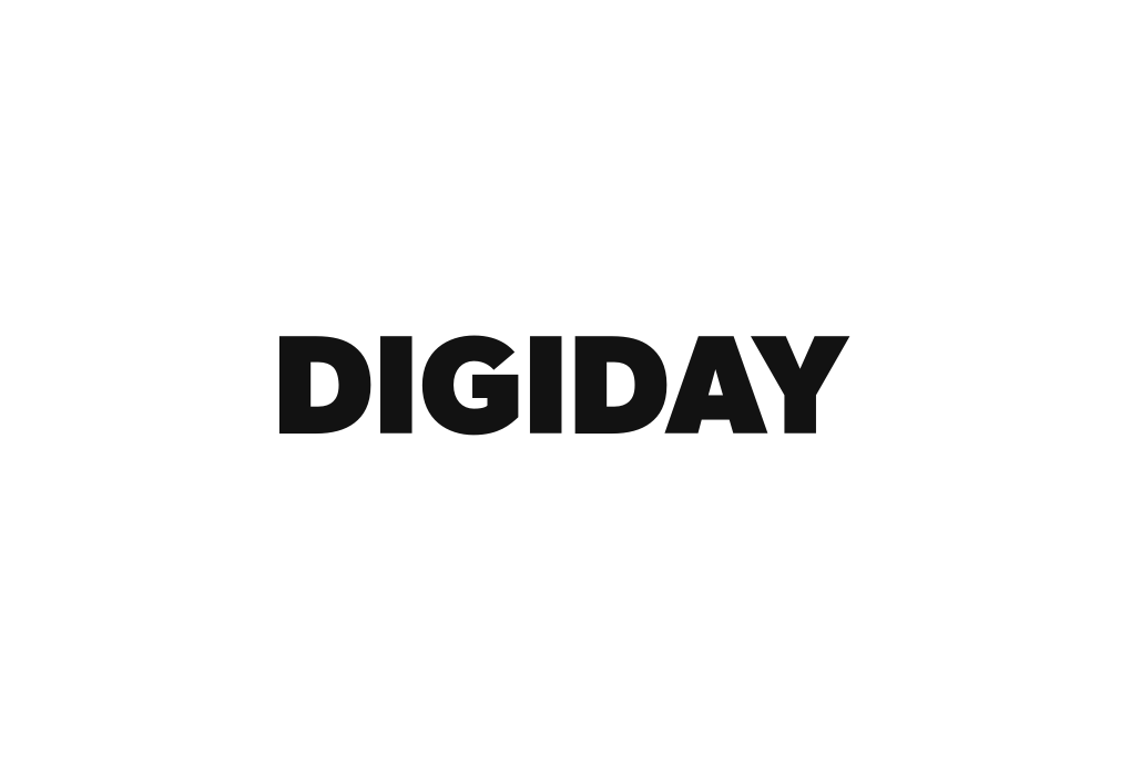 The word DIGIDAY is centered in bold, black, uppercase letters on a plain white background.