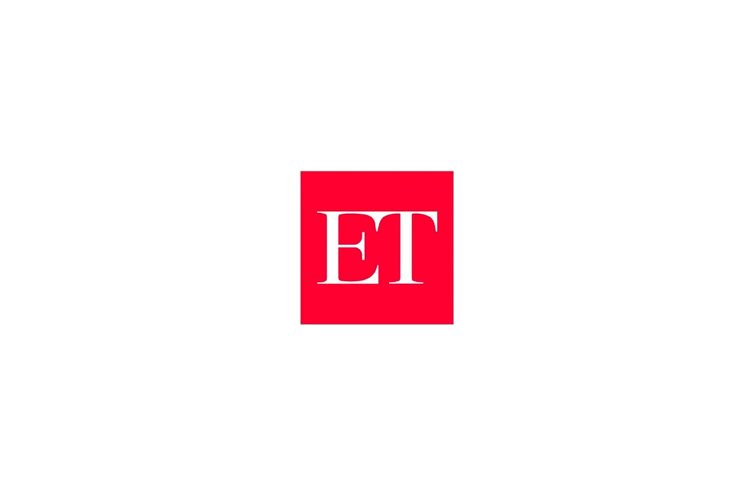 A red square with the white capital letters ET centered inside, displayed on a plain white background.
