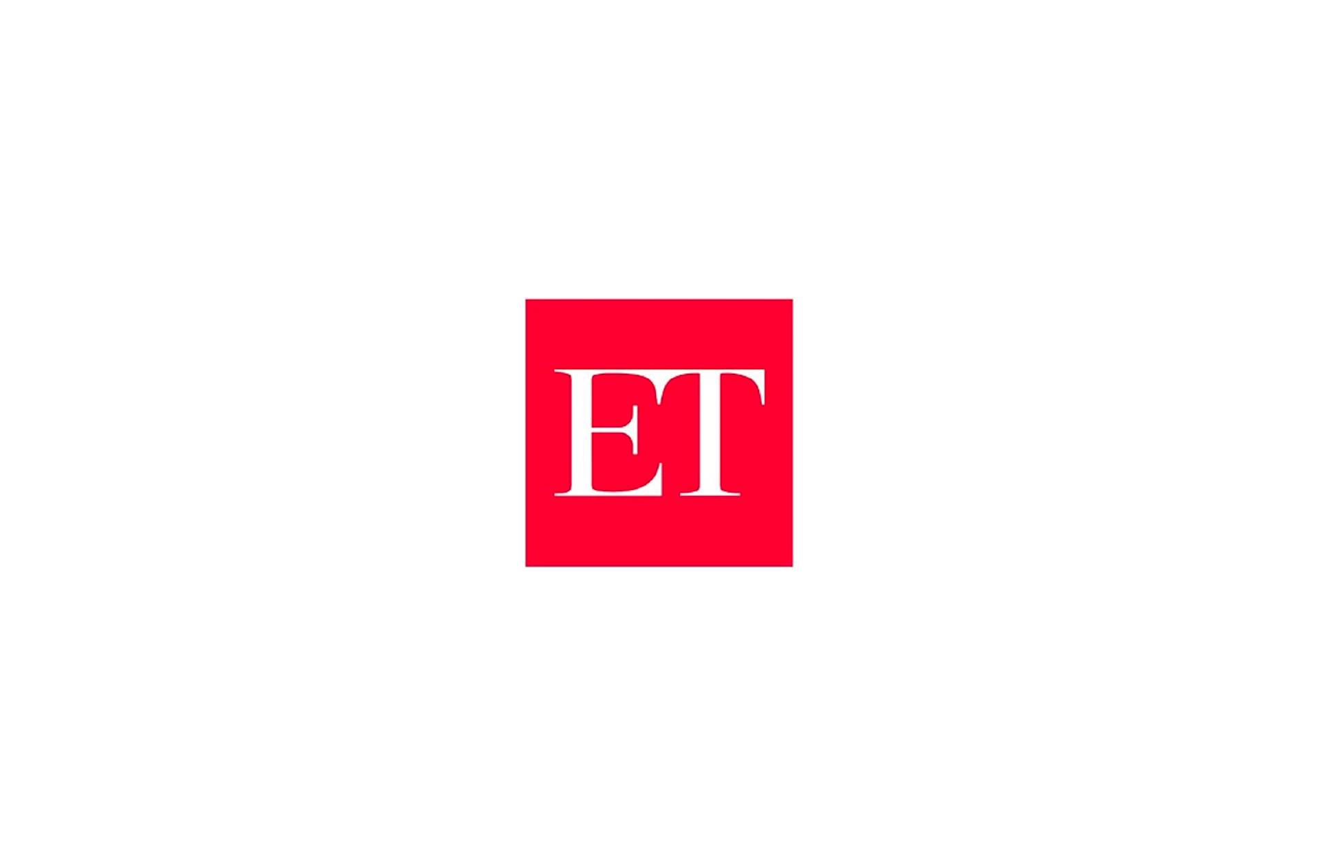 A red square with the white capital letters ET centered inside, displayed on a plain white background.