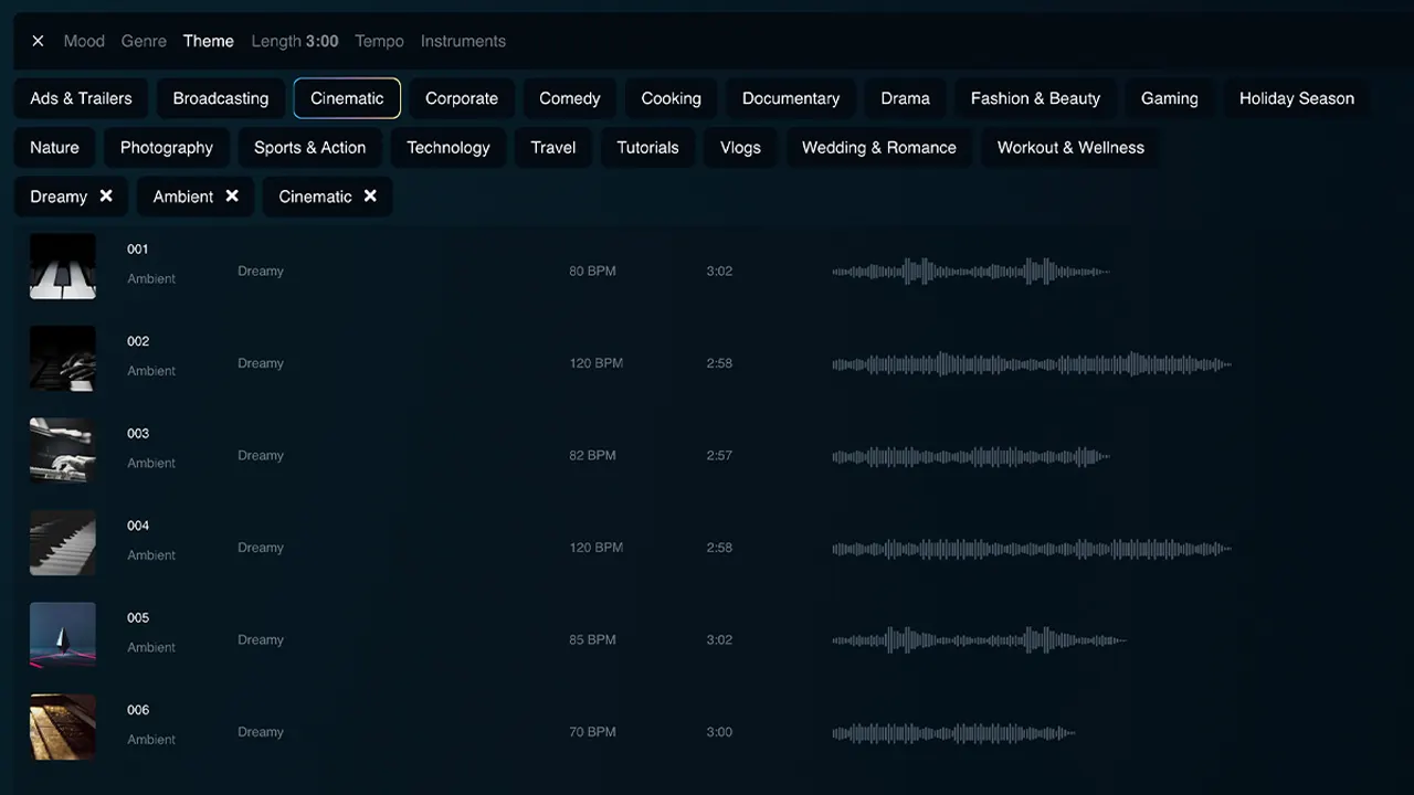 A screenshot of a movie program.