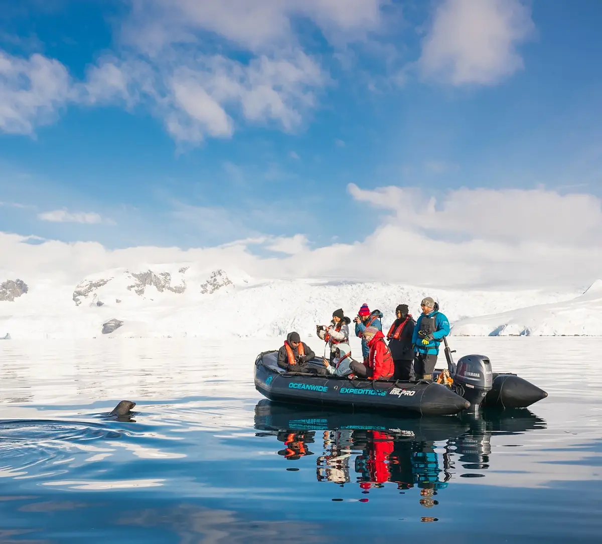 Rubberboot gletsjers antarctica groepsreis