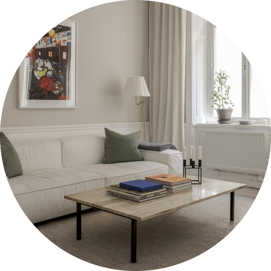 Inred hemmet i naturmaterial