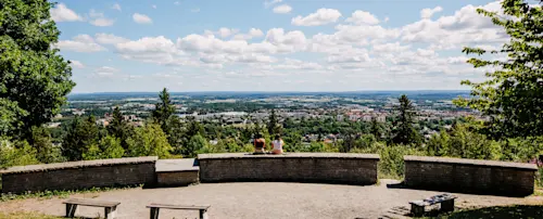 Utsikt över Skövde från berget Billingen