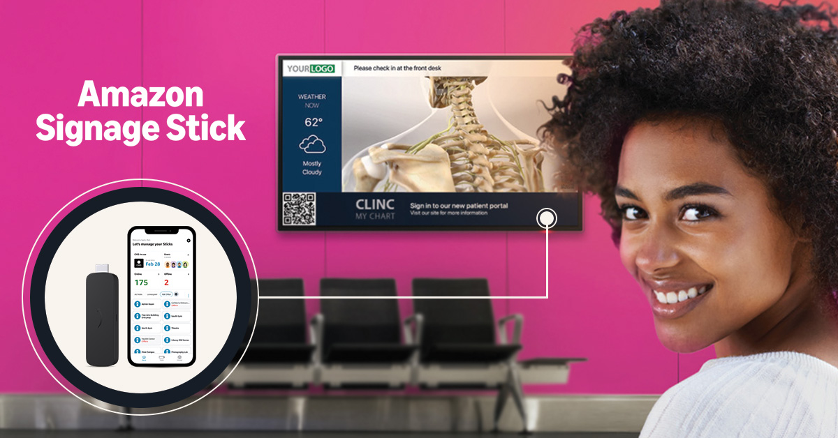 VMcast Healthcare TV is now available on the Amazon Signage Stick.