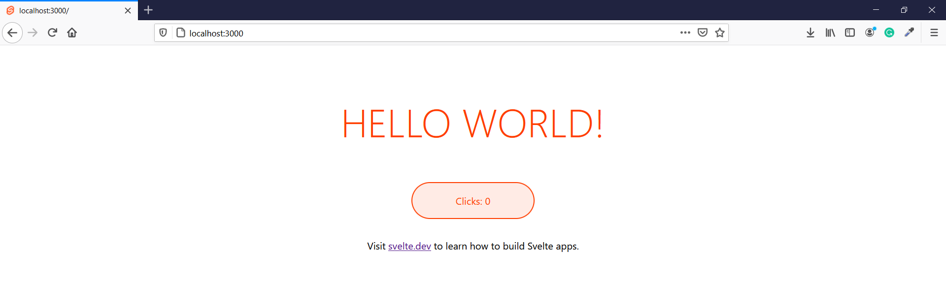Svelte hello world (Docker post)