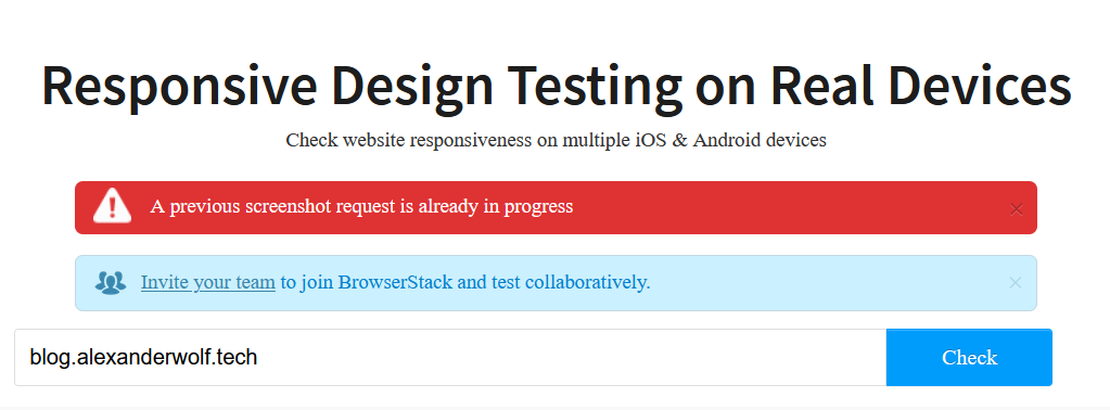 browserstack responsive issue