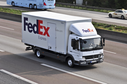 Fedex Truck on the Road