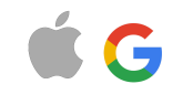 Apple and Google company logos