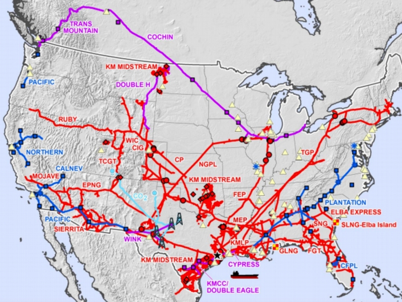 Map of US Pipelines