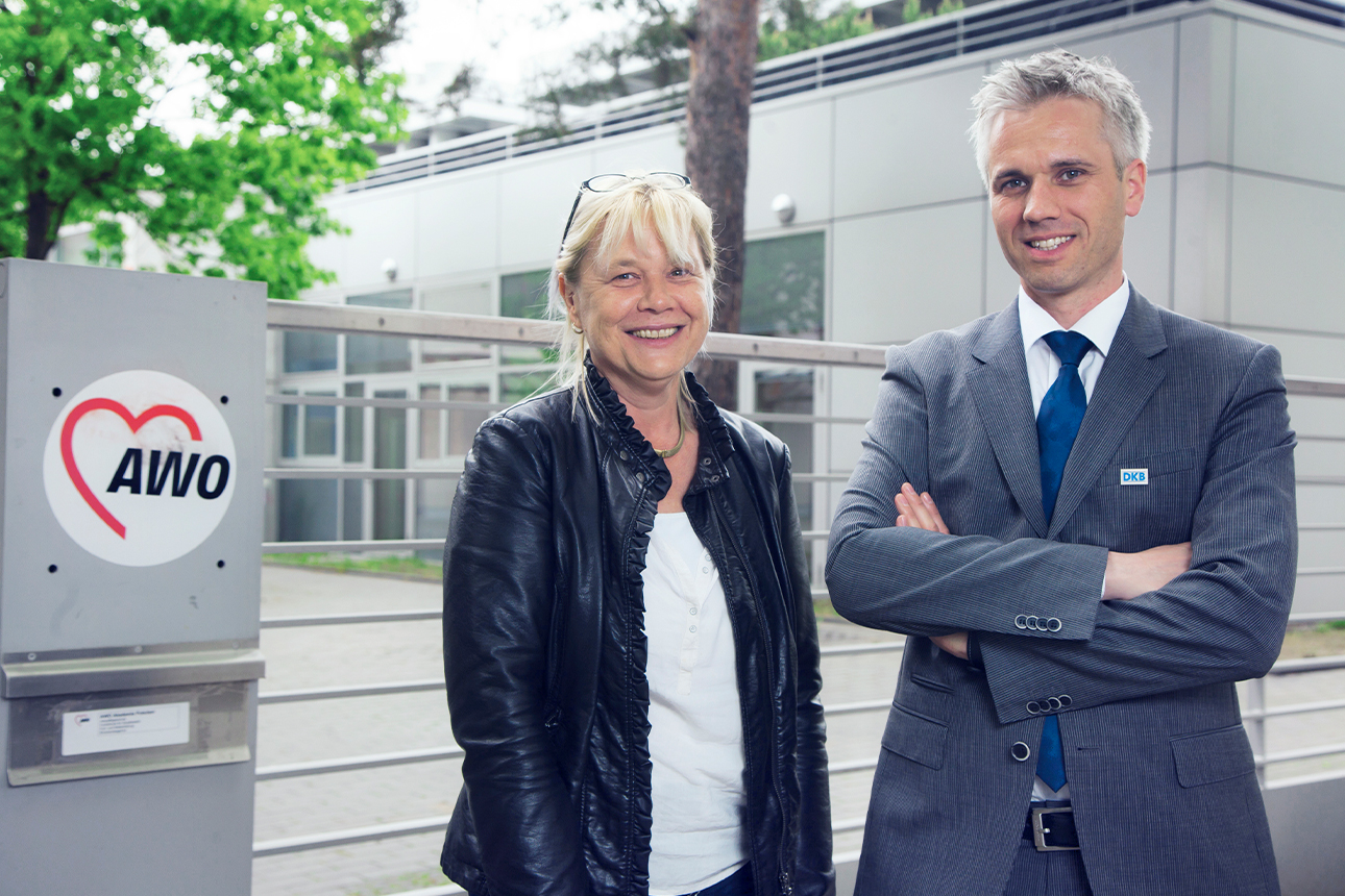 Angela Basekow, Geschäftsführerin AWO Potsdam & Alexander Wegner, DKB