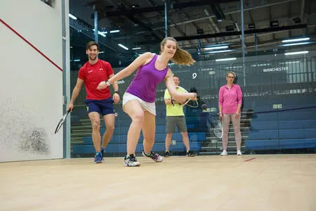 racketball coaching session