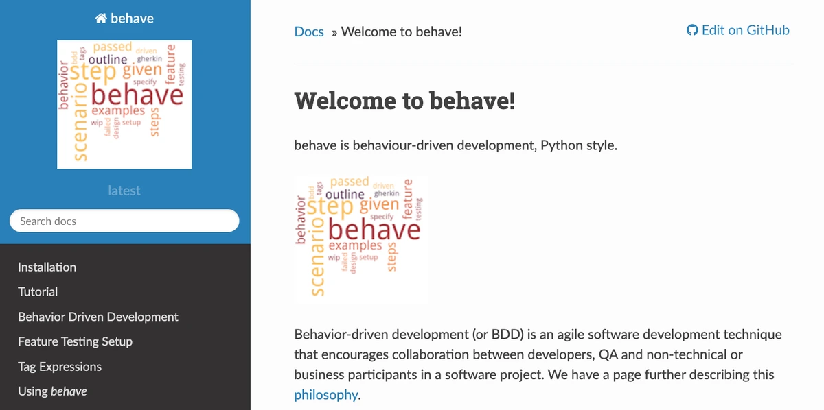 behave framework screenshot