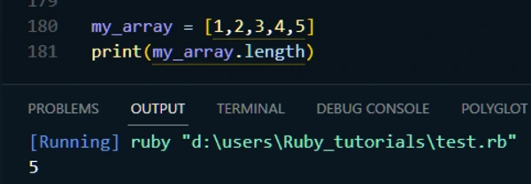 ruby array length method