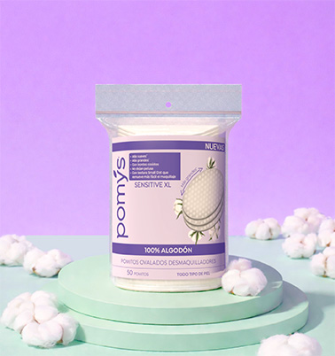 Beneficios de las rueditas desmaquilladoras Sensitive - Pomys