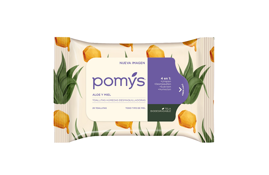 Toallitas Húmedas Desmaquilladoras Aloe y Miel - Pomys