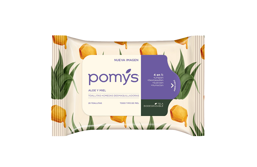 Toallitas Húmedas Desmaquilladoras Aloe y Miel - Pomys