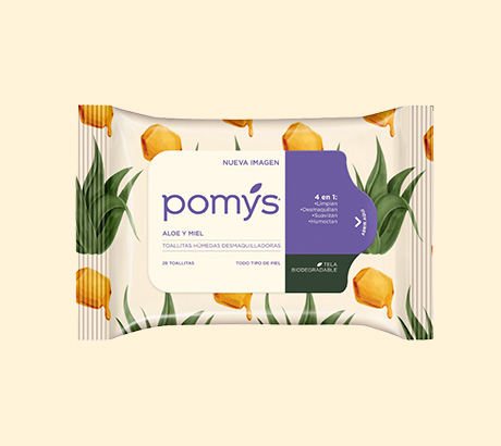 Toallitas Húmedas Desmaquilladoras Aloe y Miel - Pomys
