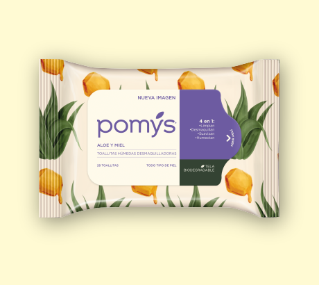 Toallitas Húmedas Desmaquilladoras Aloe y Miel - Pomys