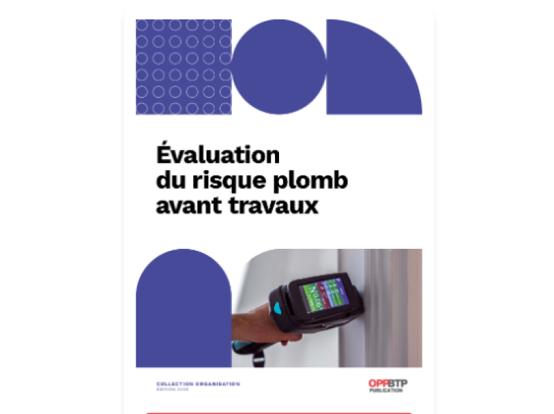 Couverture du guide « Évaluation du risque plomb avant travaux » publié par l'OPPBTP