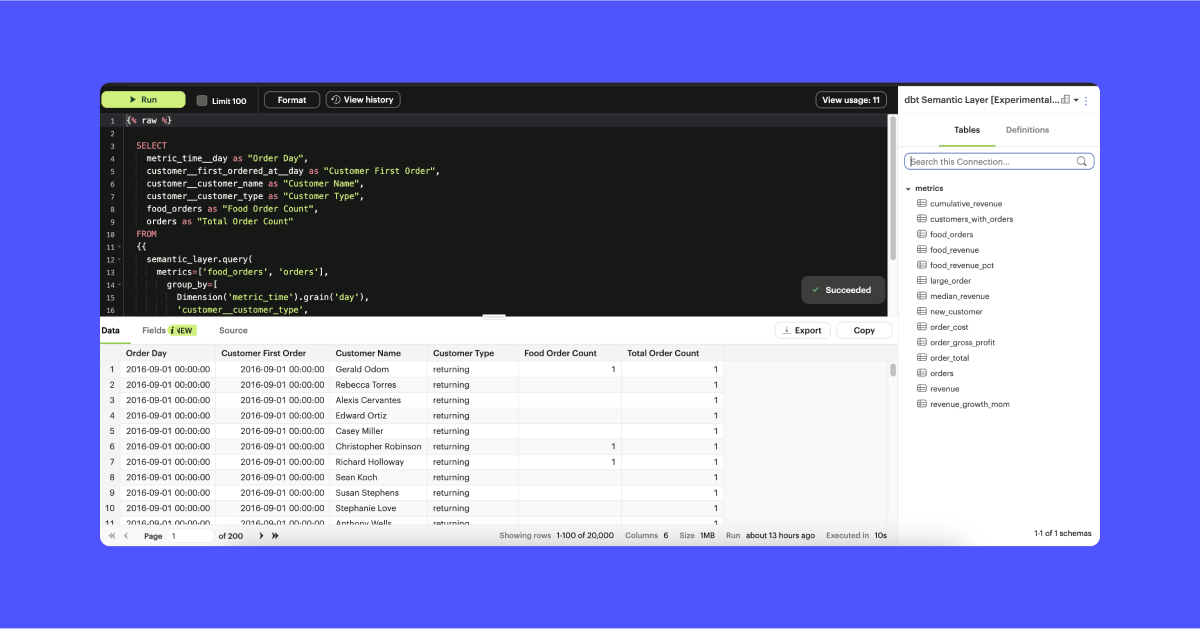 Create a new data set