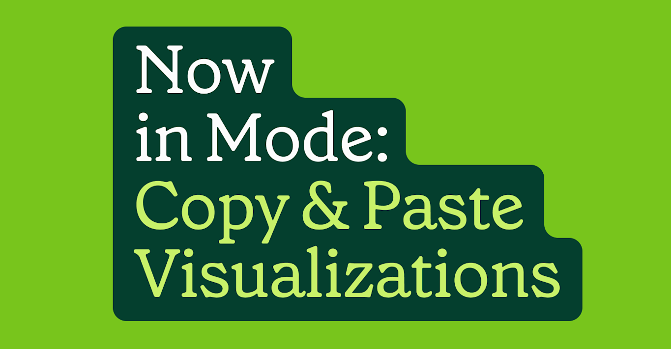 Now Live: Copy & Paste Visualizations in Mode | Mode