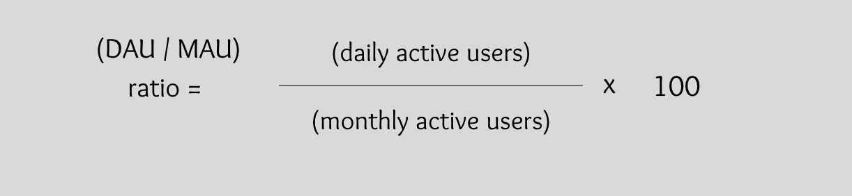 Product Metrics - (DAU/MAU) ratio