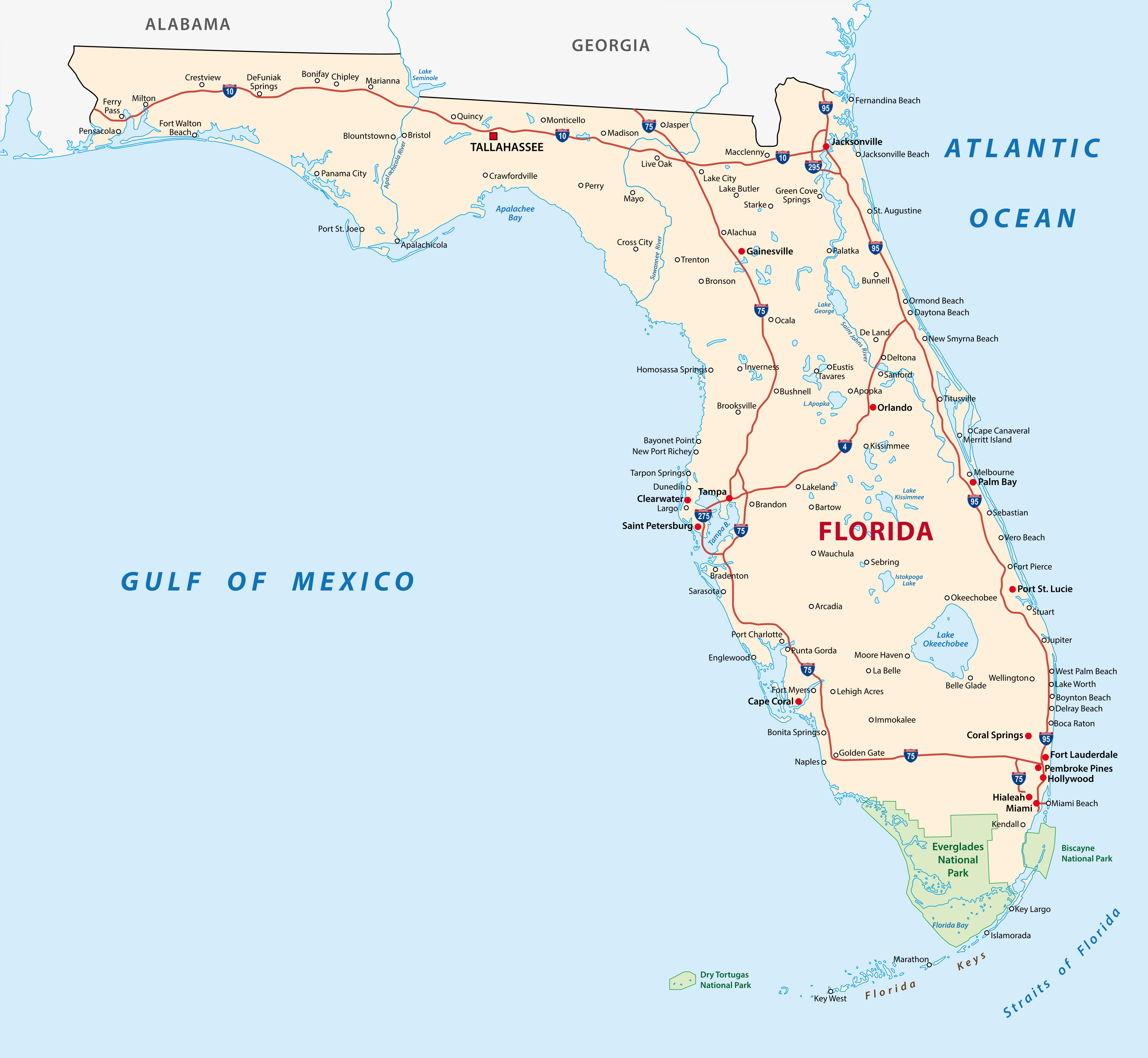 Florida Landkarte 