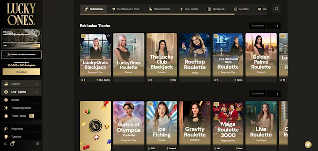 Live-Casino von Lucky Ones