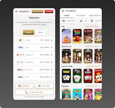 Tooniebet captures d'écran mobile