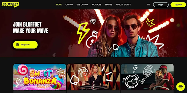 Bluffbet homepage