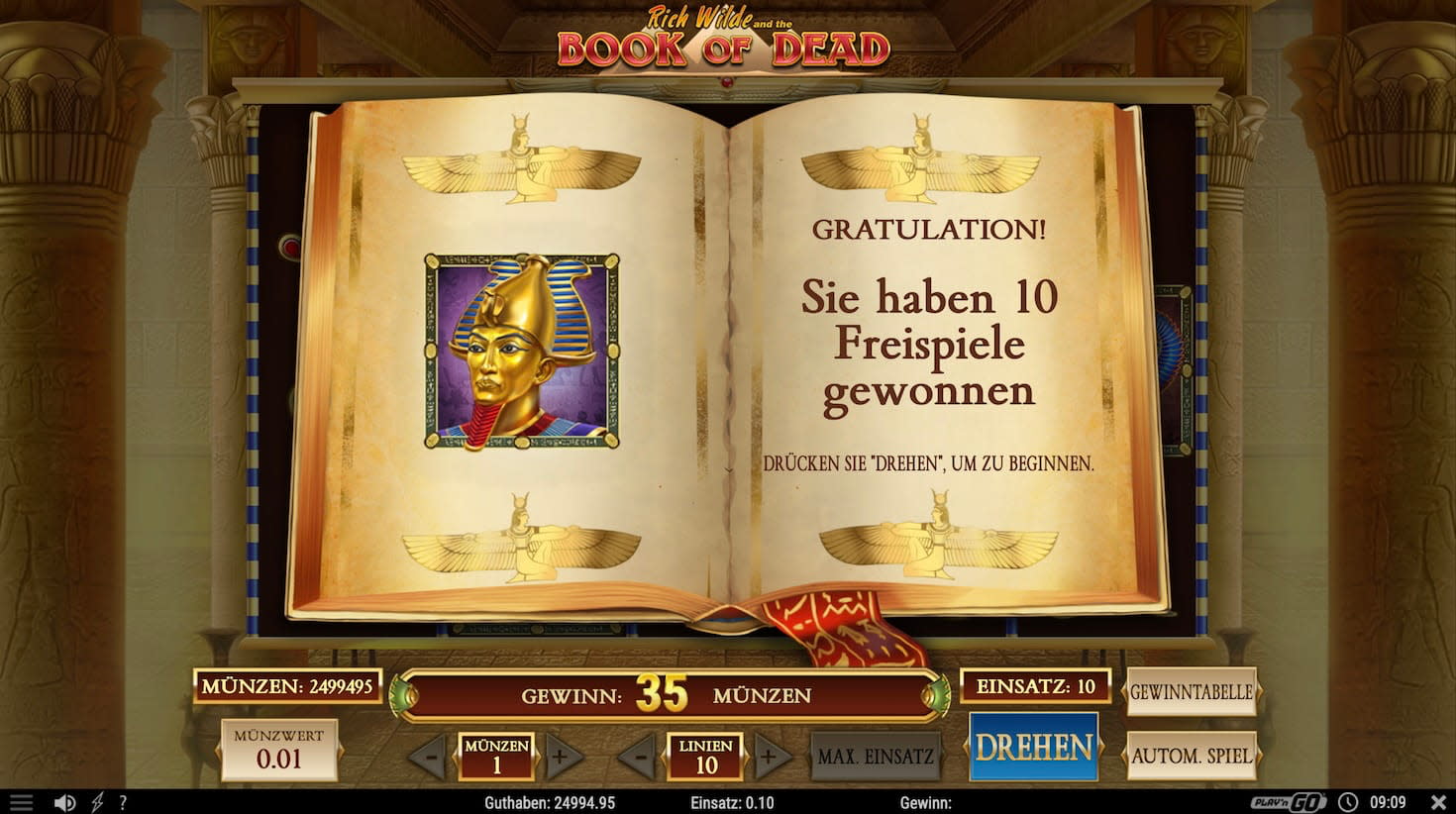 Beginn der Freispielende