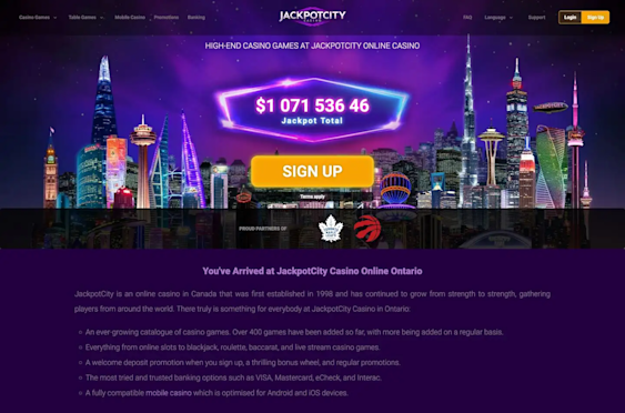 JackpotCity Ontario