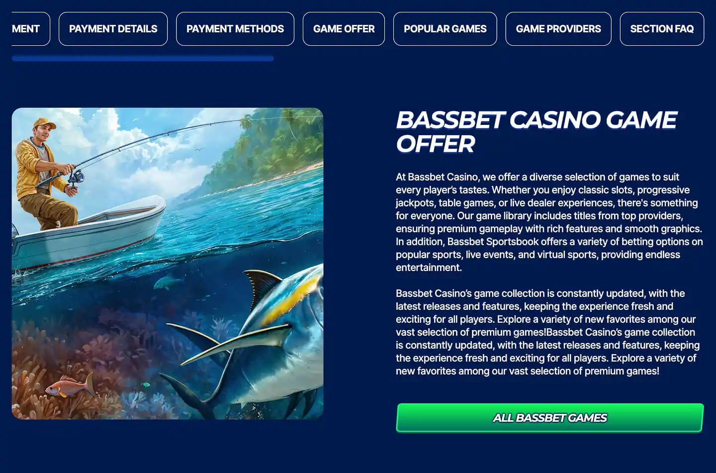 Bassbet casino login