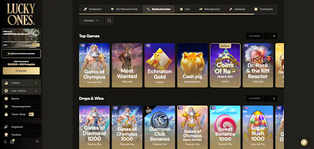 Slots im Lucky Ones Casino