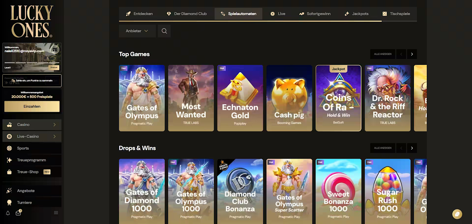Slots im Lucky Ones Casino