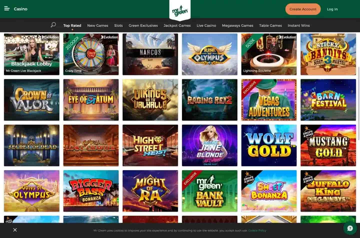 Mr Green games
