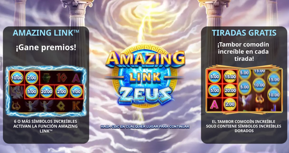 Tragamonedas Amazing Link Zeus Bonos 