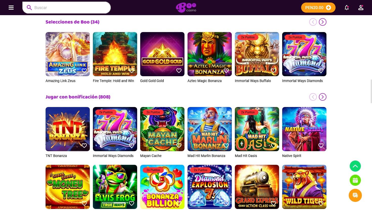 Boo Casino Juegos Perú