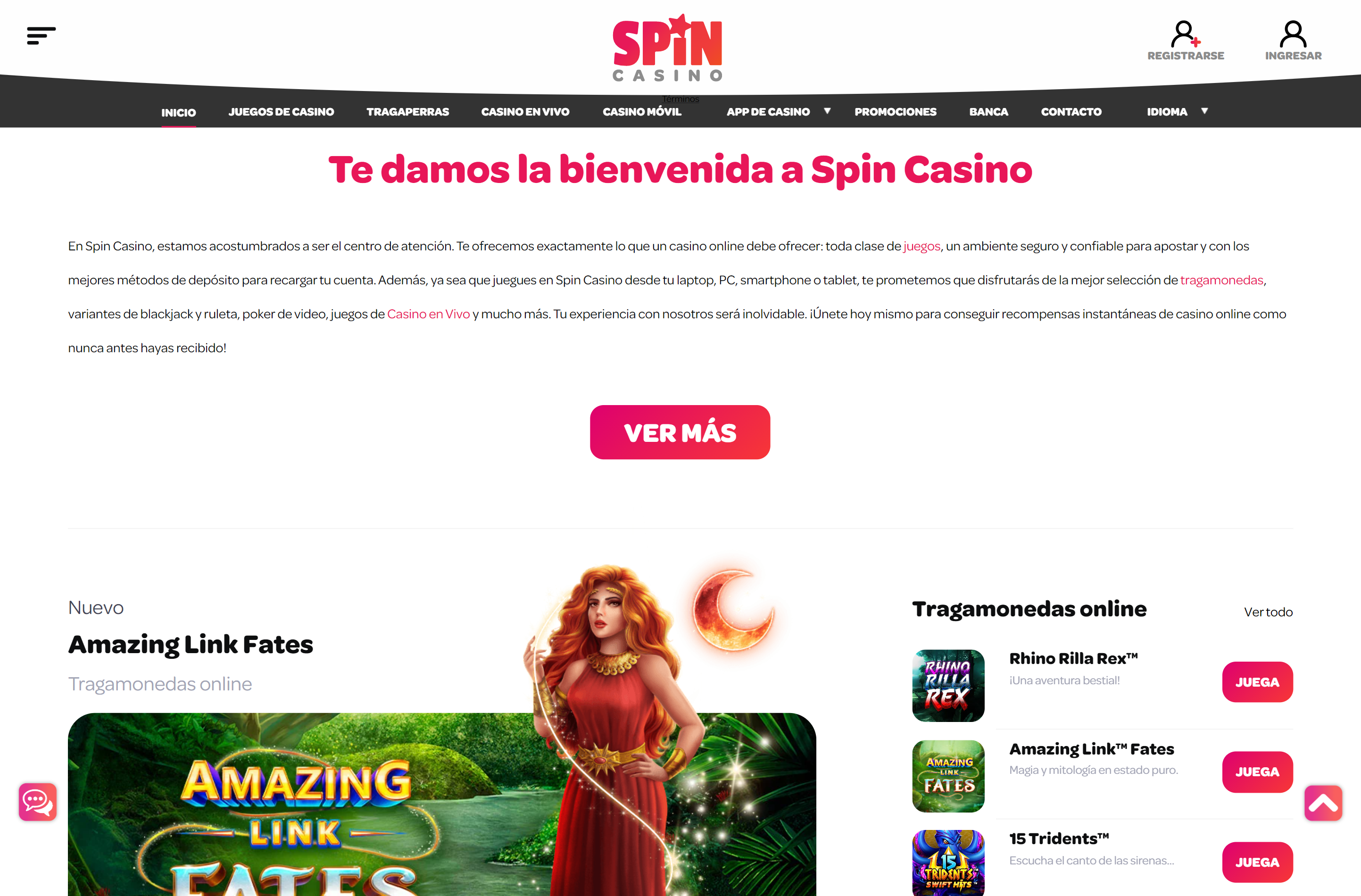 Inicio Spin Casino