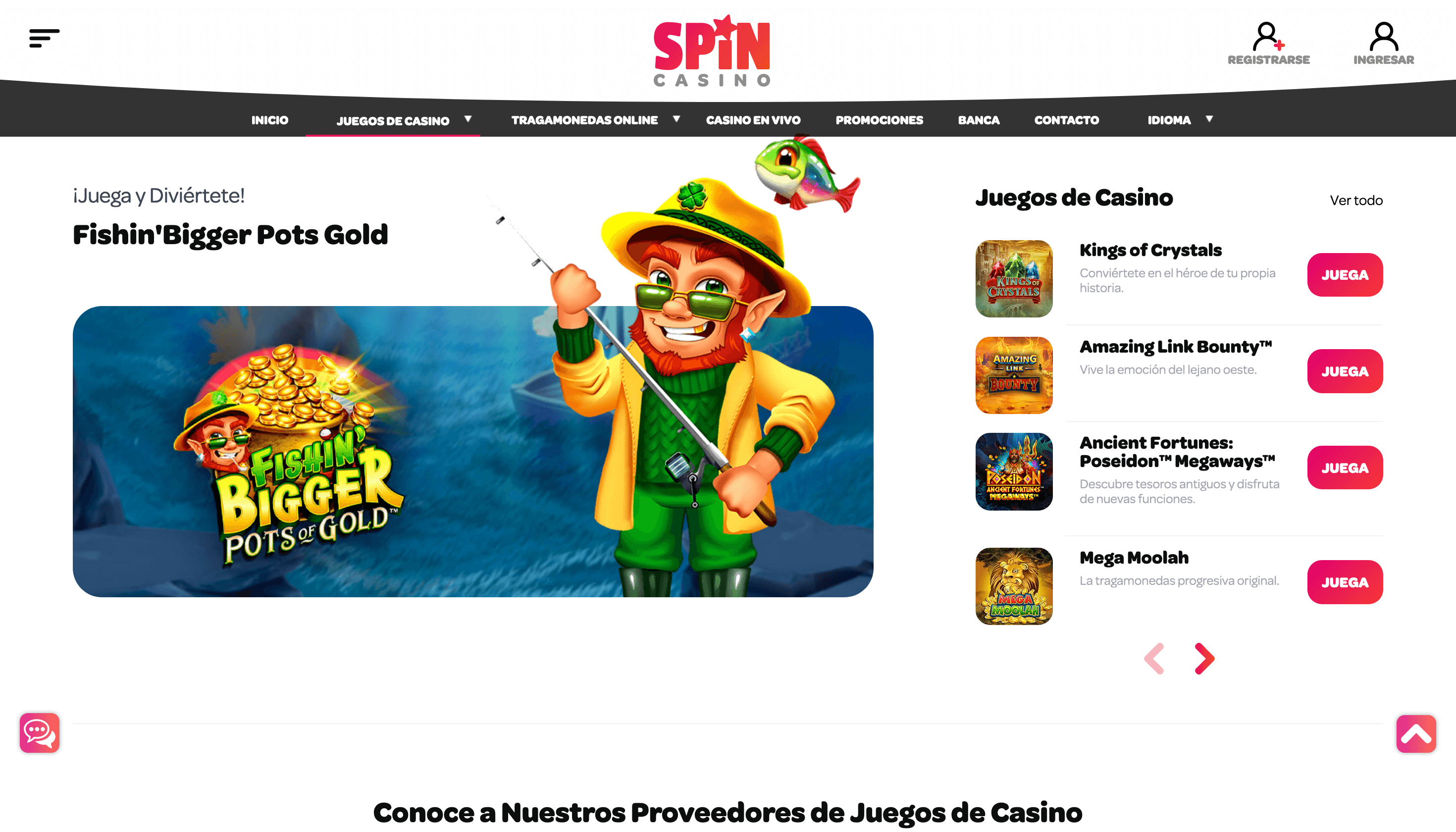 Spin Casino Juegos