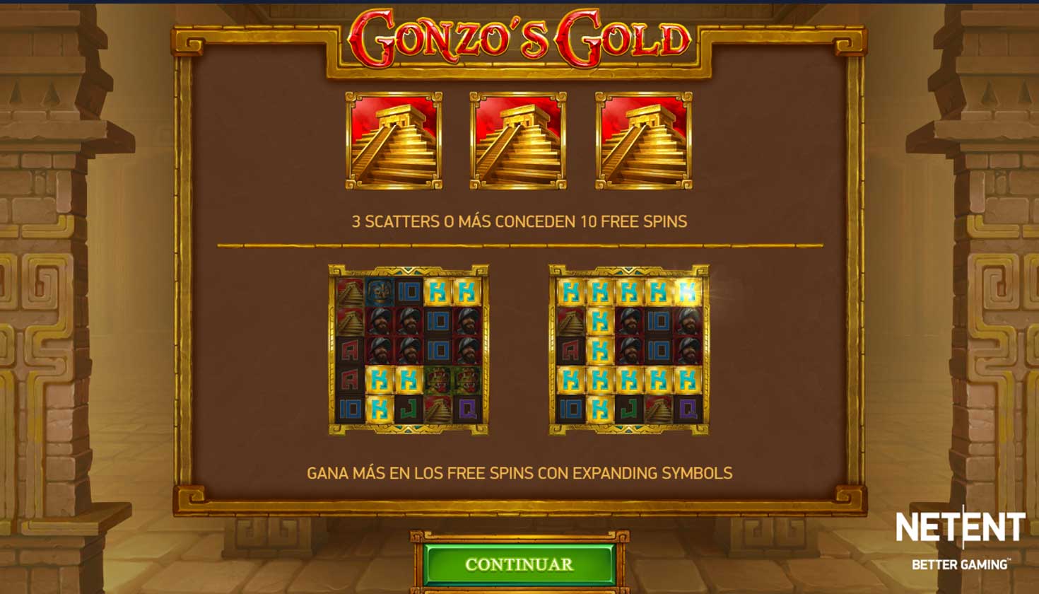 Gonzo's Gold Tragamonedas Inicio 