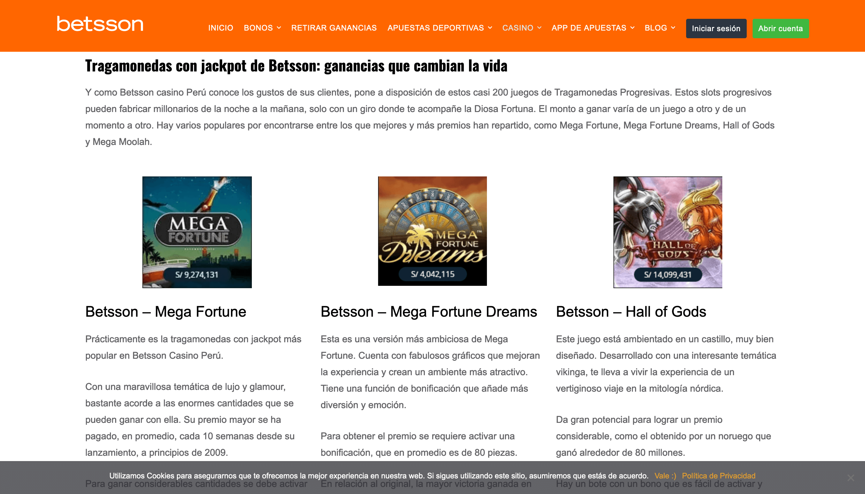 Betsson Juegos