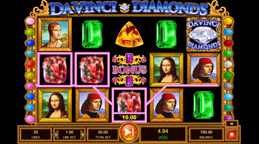 Da Vinci Diamonds Tragamonedas Pagos 