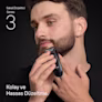 Braun Series 3 Sakal Düzeltici ile çene bölgesindeki sakallarını düzelten genç adam