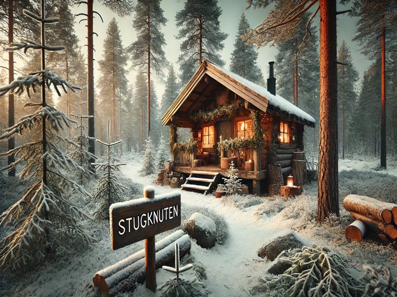 A serene and wintry scene compressed