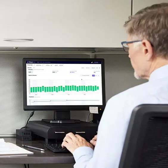 Inspire physician at a computer