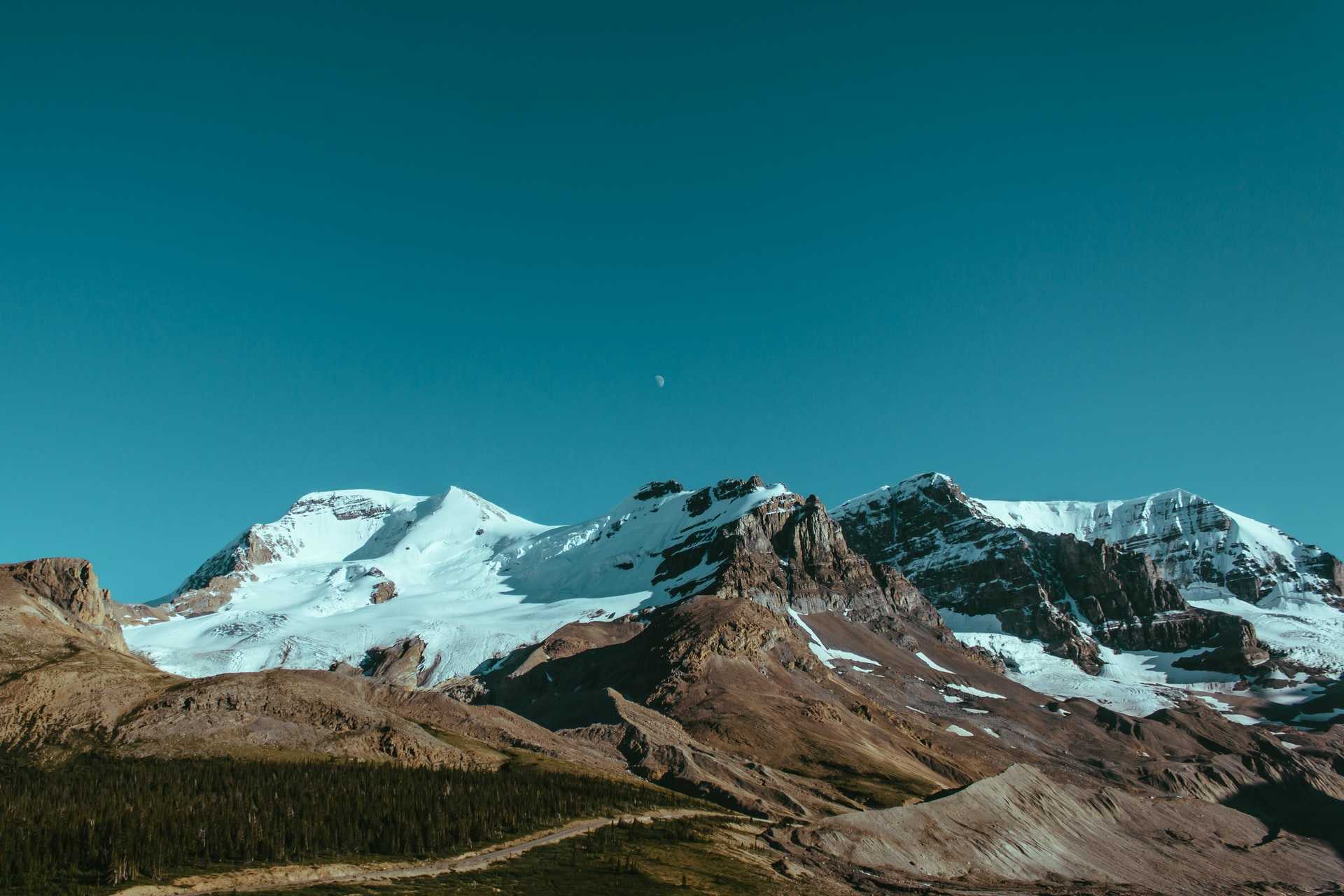 Alpine mountains under a clear sky