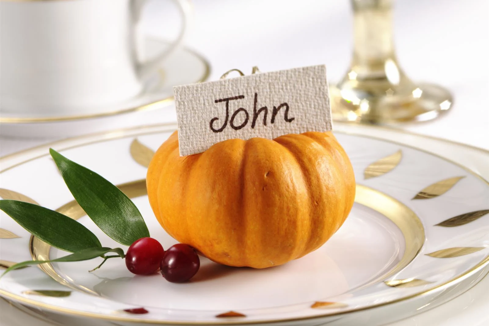 Pumpkin Place Cards